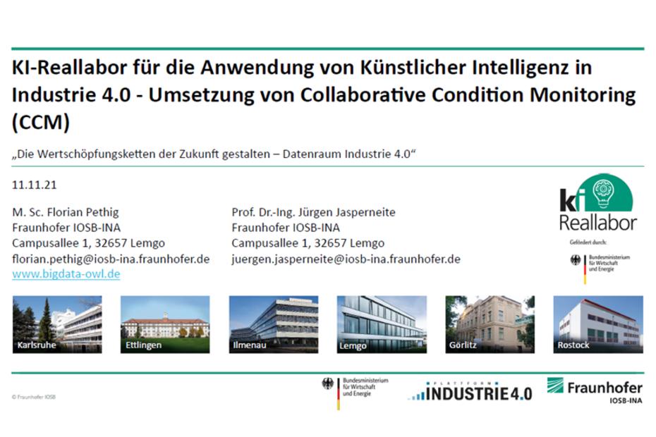 Cover 'KI-Reallabor für die Anwendung von Künstlicher Intelligenz in Industrie 4.0'