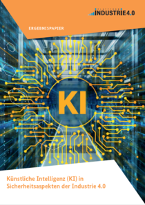 Cover der Publikation "Künstliche Intelligenz in Sicherheitsaspekten der Industrie 4.0"