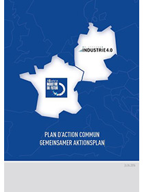 Cover der Publikation "Gemeinsamer Aktionsplan Plattform Industrie 4.0 & Industrie du Futur"