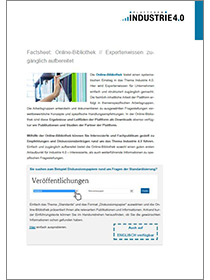 Cover des Factsheets "Online Bibliothek"