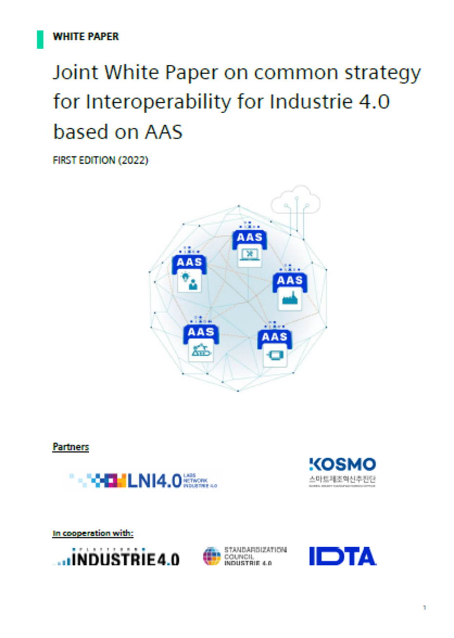 Joint White Paper on common strategy for Interoperability for Industrie 4.0 based on AAS