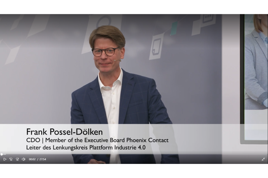 Dr. Frank Possel-Dölken, Lenkungskreisvorsitzender der Plattform Industrie 4.0 und CTO von Phoenix Contact