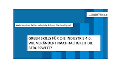 Web-Seminar Reihe: Industrie 4.0 und Nachhaltigkeit