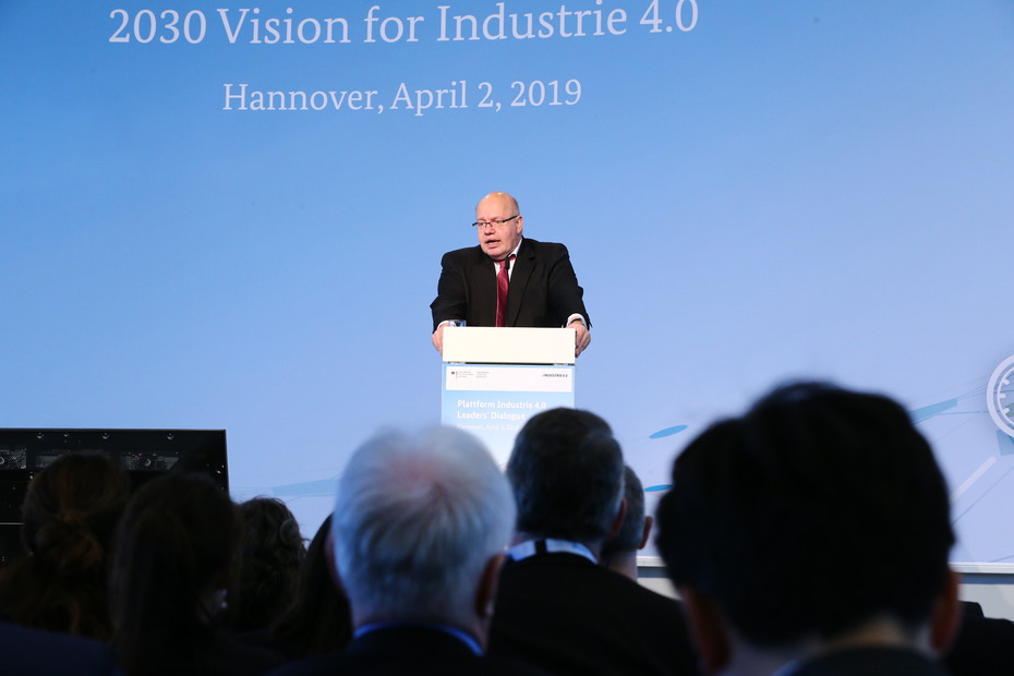 Bundesminister Altmaier beim Leaders' Dialogue der Hannover Messe 2019