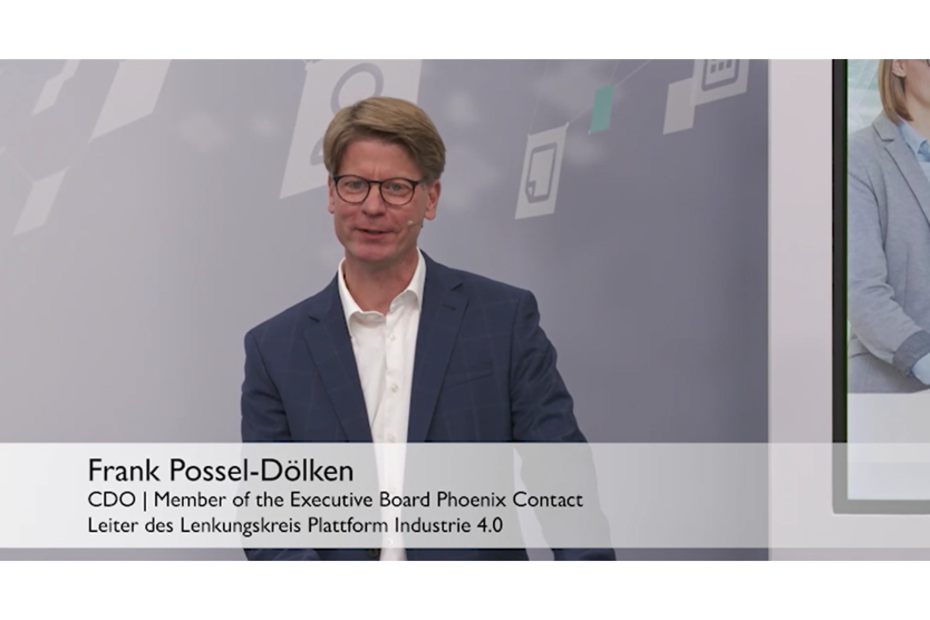 Dr. Frank Possel-Dölken, Lenkungskreisvorsitzender der Plattform Industrie 4.0 und CDO von Phoenix Contact
