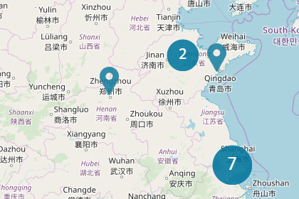 China Karte (Ausschnitt)