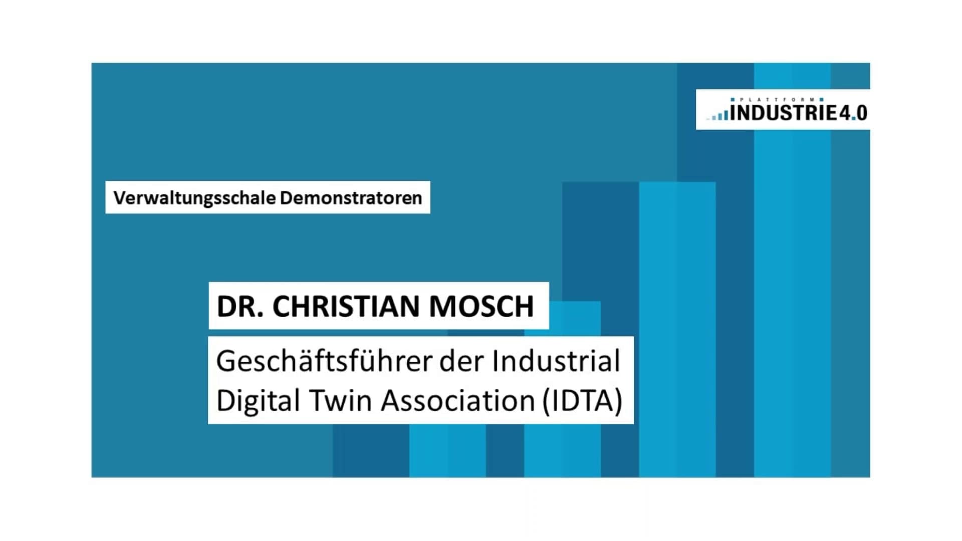 Dr. Christian Mosch, Geschäftsführer der Industrial Digital Twin Association (IDTA)​