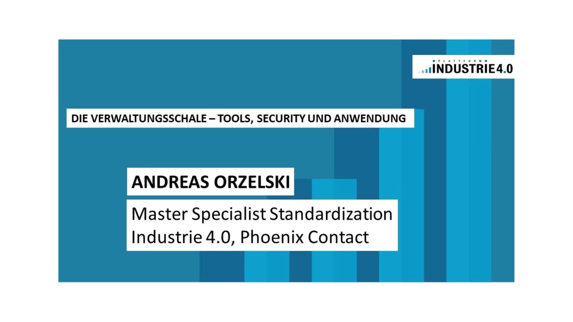 Andreas Orzelski, Master Specialist Standardization Industrie 4.0, Phoenix Contact​
