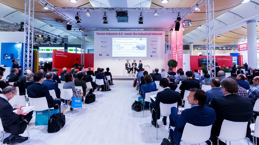Discussion at the “Forum Industrie 4.0 meets Industrial Internet” / Hannover Messe 2018 in Germany