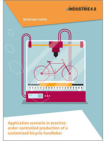 Cover of the publication "Application scenario in practice: order-controlled production of a customised bicycle handlebar"