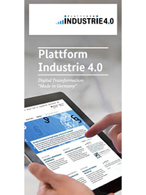 Cover of the flyer of the Plattform Industrie 4.0