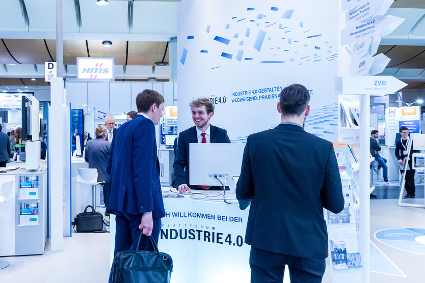 Stand of the Plattform Industrie 4.0 at Hannover Messer 2017