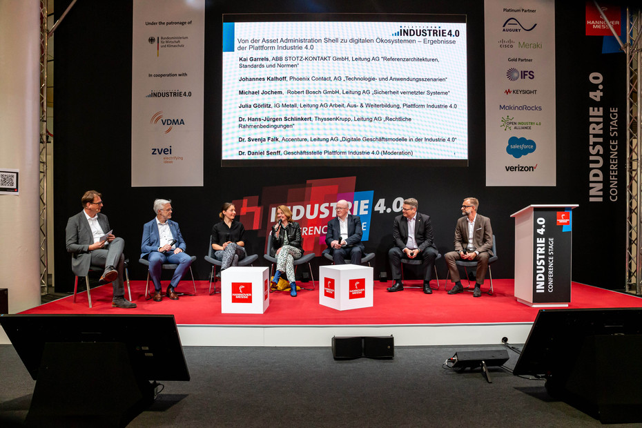 Heads of the working groups at Hannover Messe 2018